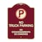 Signmission Bilingual No Parking No Truck Parking No Estacionamiento De Camiones Alum, 24" x 18", BU-1824-24305 A-DES-BU-1824-24305 - alternate 1